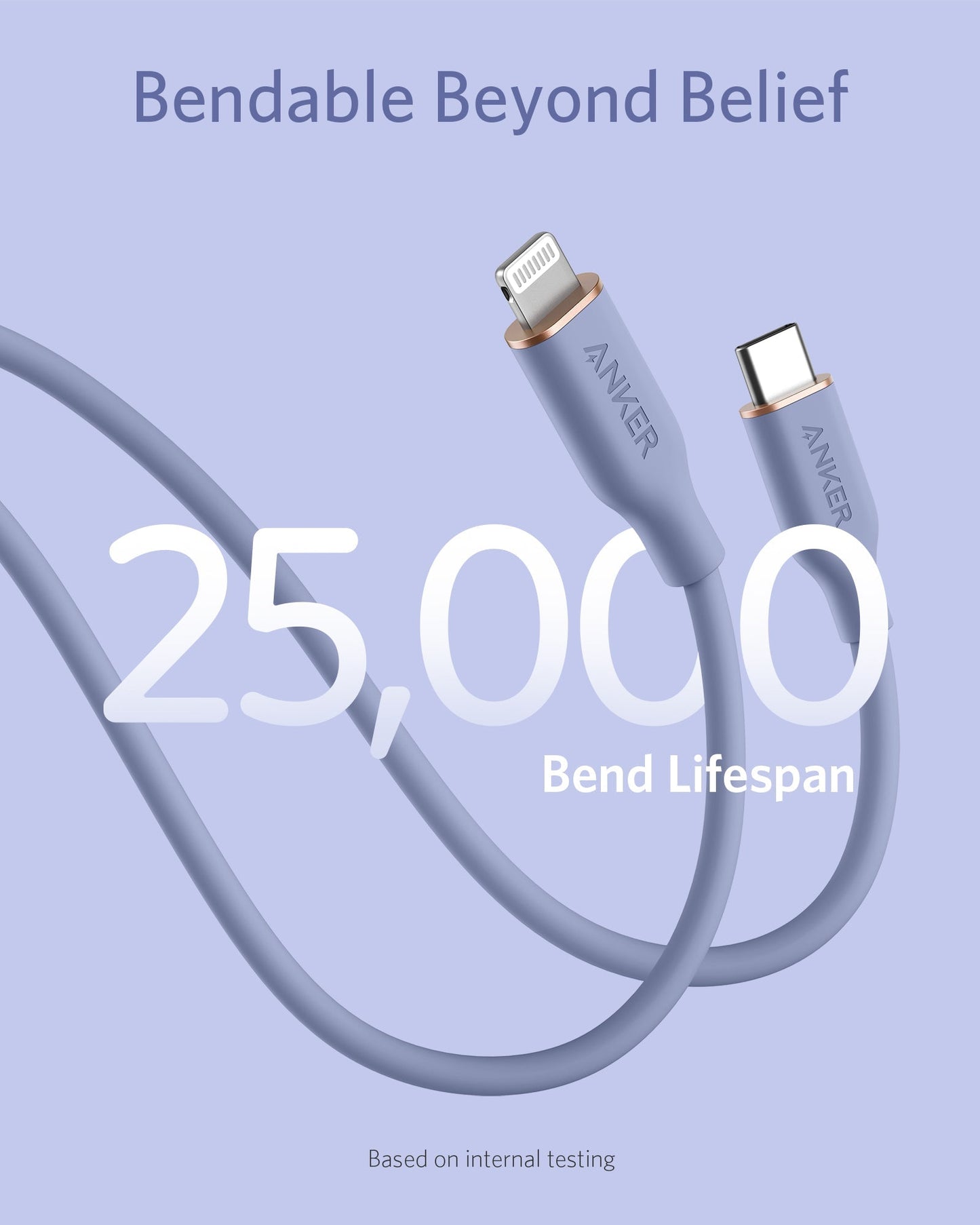 Anker <b>641</b> USB-C to Lightning Cable (Flow, 3 ft Silicone) Anker