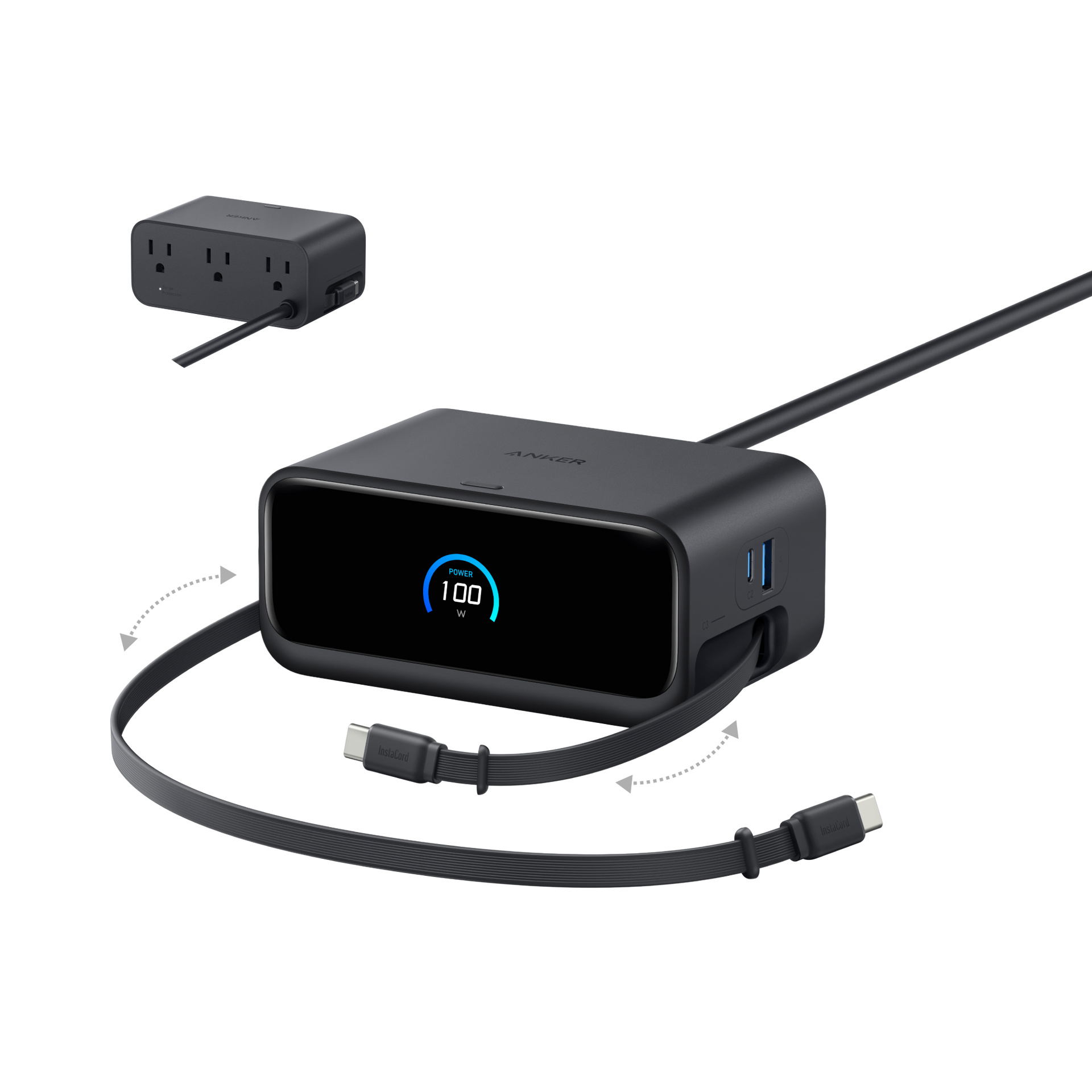Anker Nano Charging Station (7-in-1, 100W) - Black