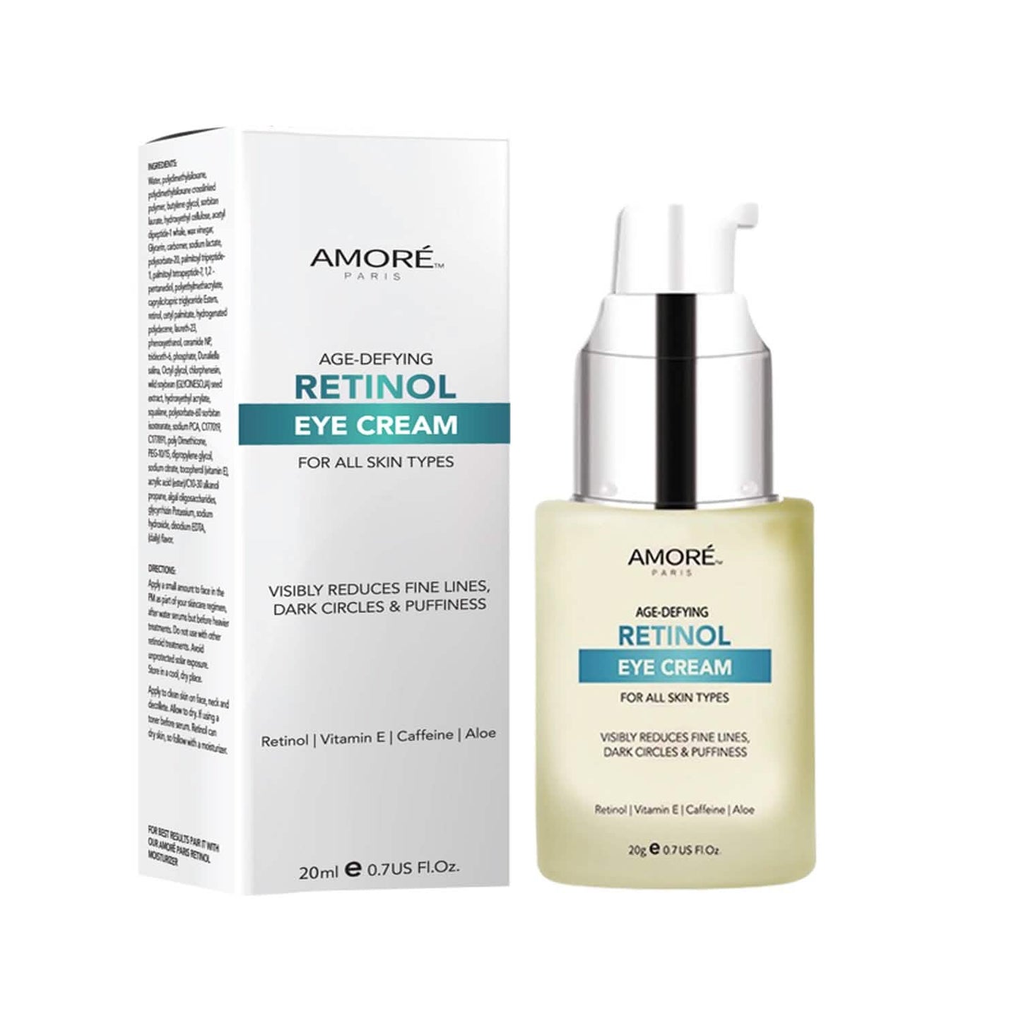 Anti-Aging Soothing Retinol Eye Cream A with Aloe, Hyaluronic Acid and Vitamin E DailySale