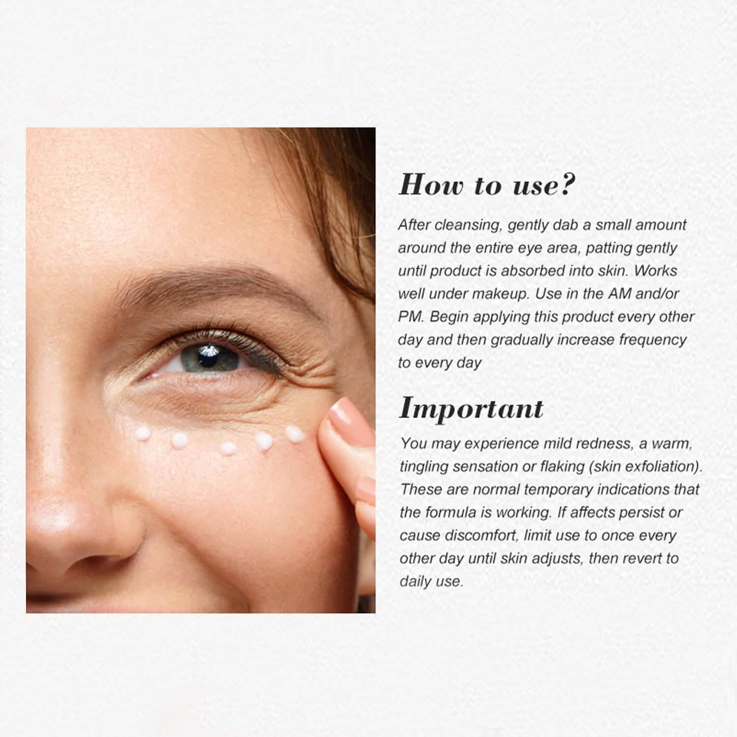 Anti-Aging Soothing Retinol Eye Cream A with Aloe, Hyaluronic Acid and Vitamin E DailySale