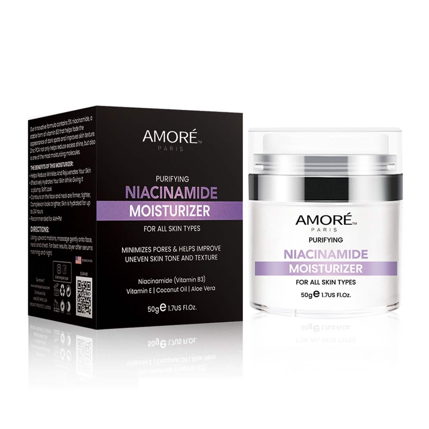 Niacinamide Facial Moisturizer Day Cream, Daily Anti-Aging, Anti-Wrinkle Face Cream, B3 Vitamin Formula, Aloe Facial, Coconut Oil, Vitamin E DailySale