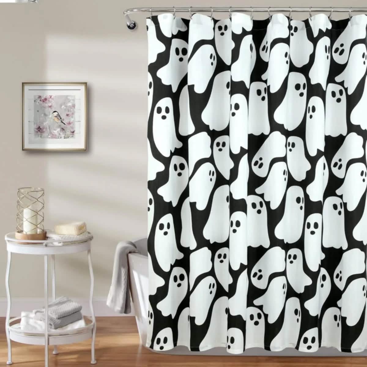 Royale Linens Double Brushed Microfber 1800 Thread Printed Shower Curtain DailySale
