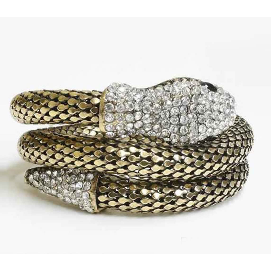 Exotic Designer Sultry Crystal Snake Bracelet DailySale
