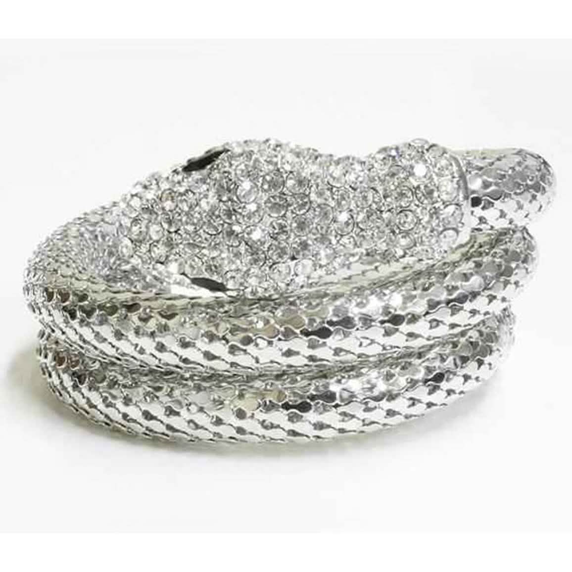 Exotic Designer Sultry Crystal Snake Bracelet DailySale