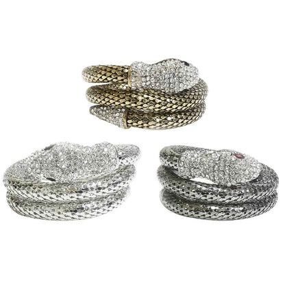 Exotic Designer Sultry Crystal Snake Bracelet DailySale