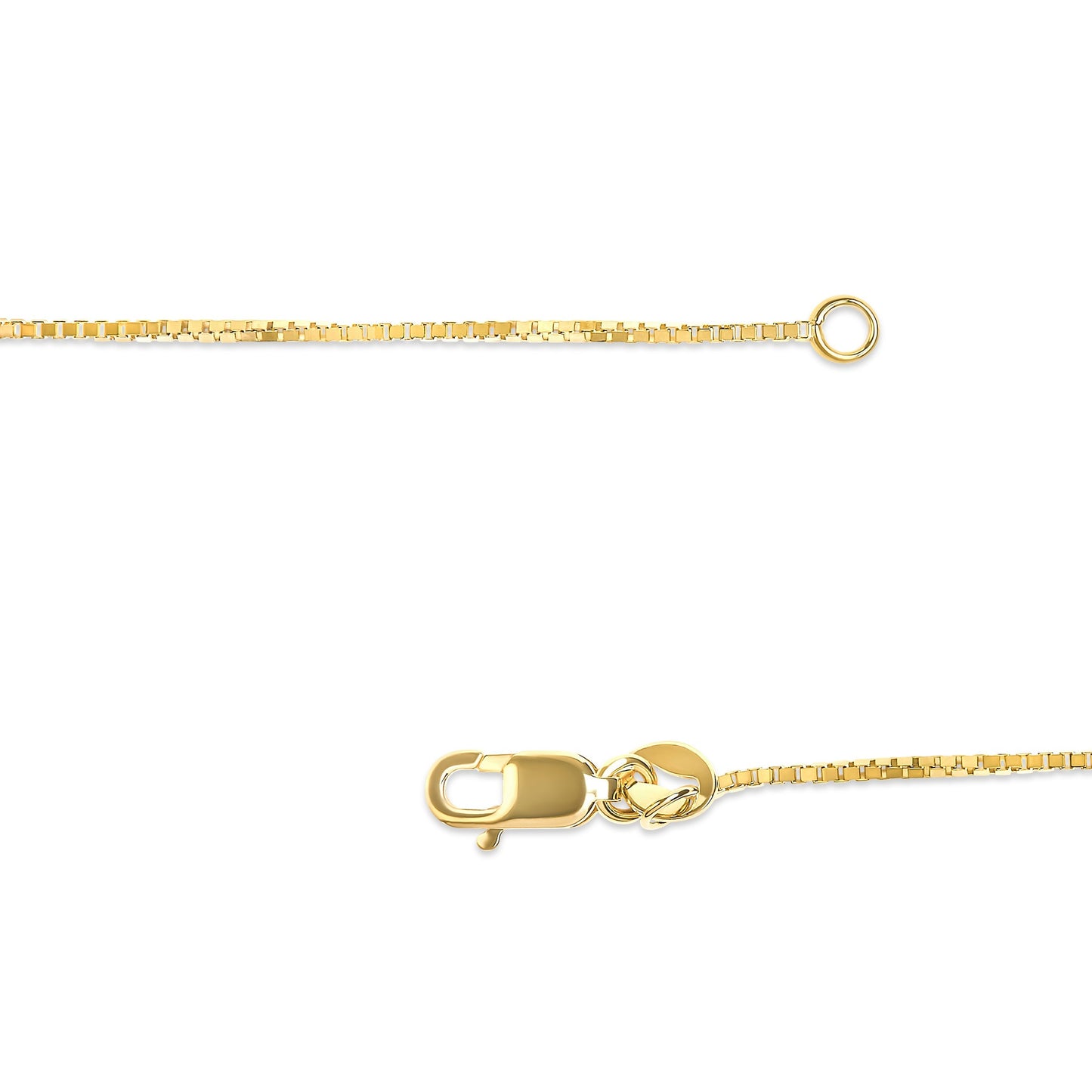 Solid 14K Yellow Gold 0.75mm Classic Box Chain Necklace. Unisex Chain - Size 16 Inches Bids.com
