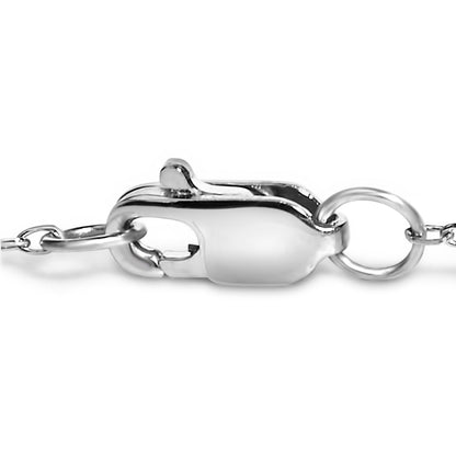 14K White Gold 1/2 Cttw Bezel Set Lab Grown Diamond Station Bracelet Bids.com