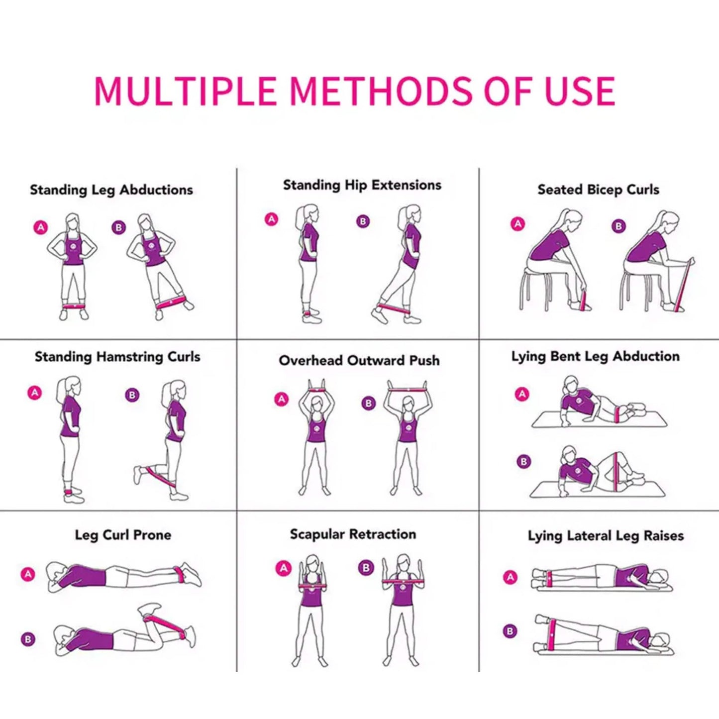 10-Pack: Precision Workout Yoga Fitness Exercise Stretching Resistance Bands Loops DailySale