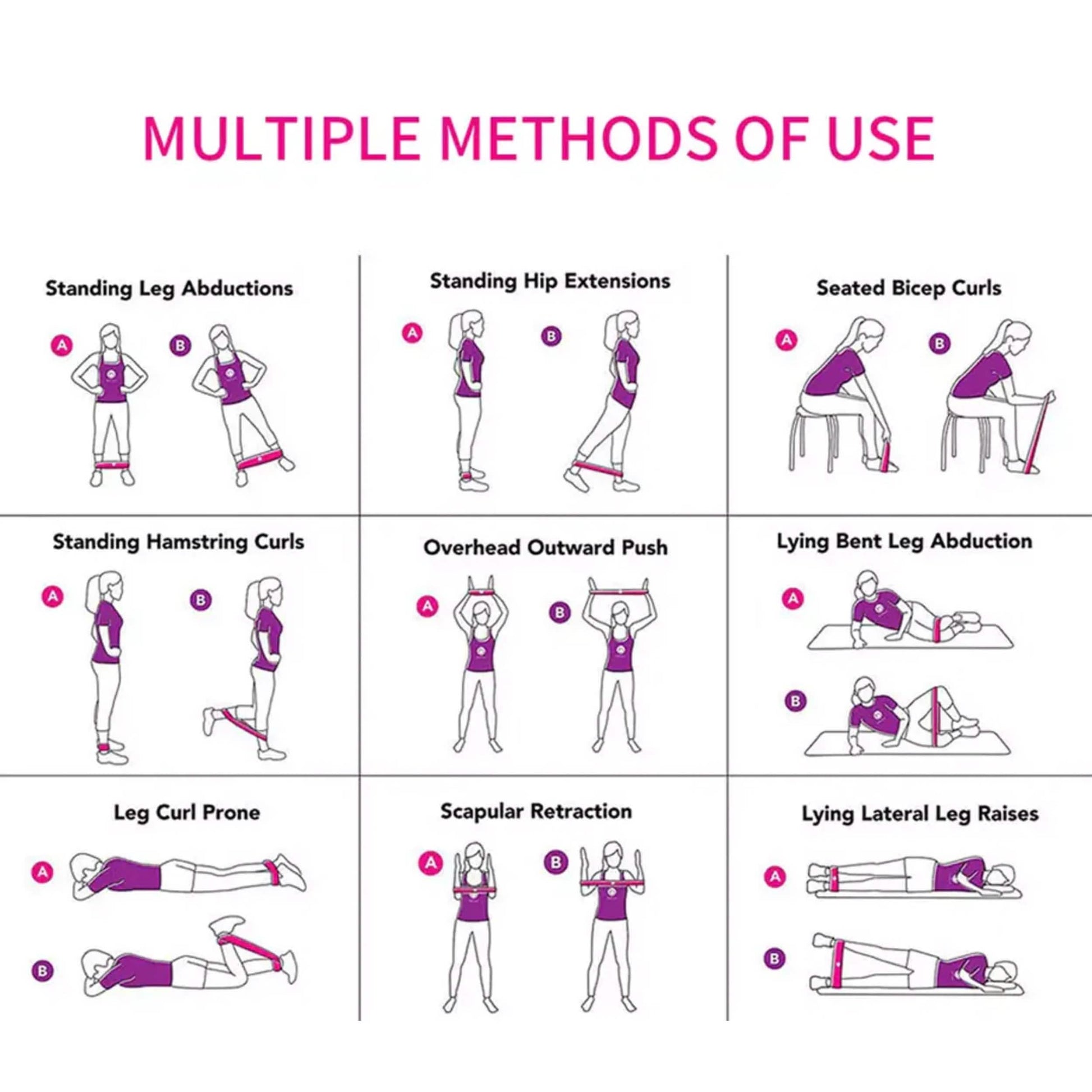 10-Pack: Precision Workout Yoga Fitness Exercise Stretching Resistance Bands Loops DailySale