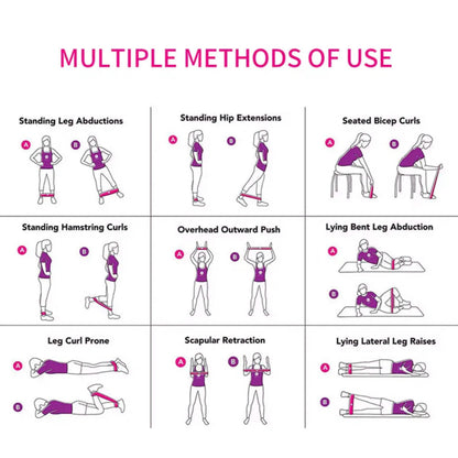 10-Pack: Precision Workout Yoga Fitness Exercise Stretching Resistance Bands Loops DailySale