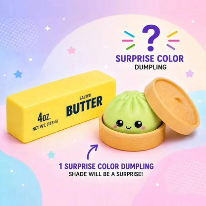 2-Pack: Squishy Dumpling & Butter Combo Pack – Slow Rising Fidget Toys DailySale