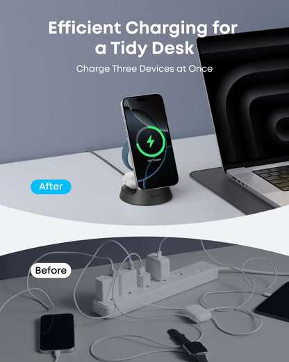 Anker MagGo Wireless Charging Station (3-in-1, Dock Stand) Anker