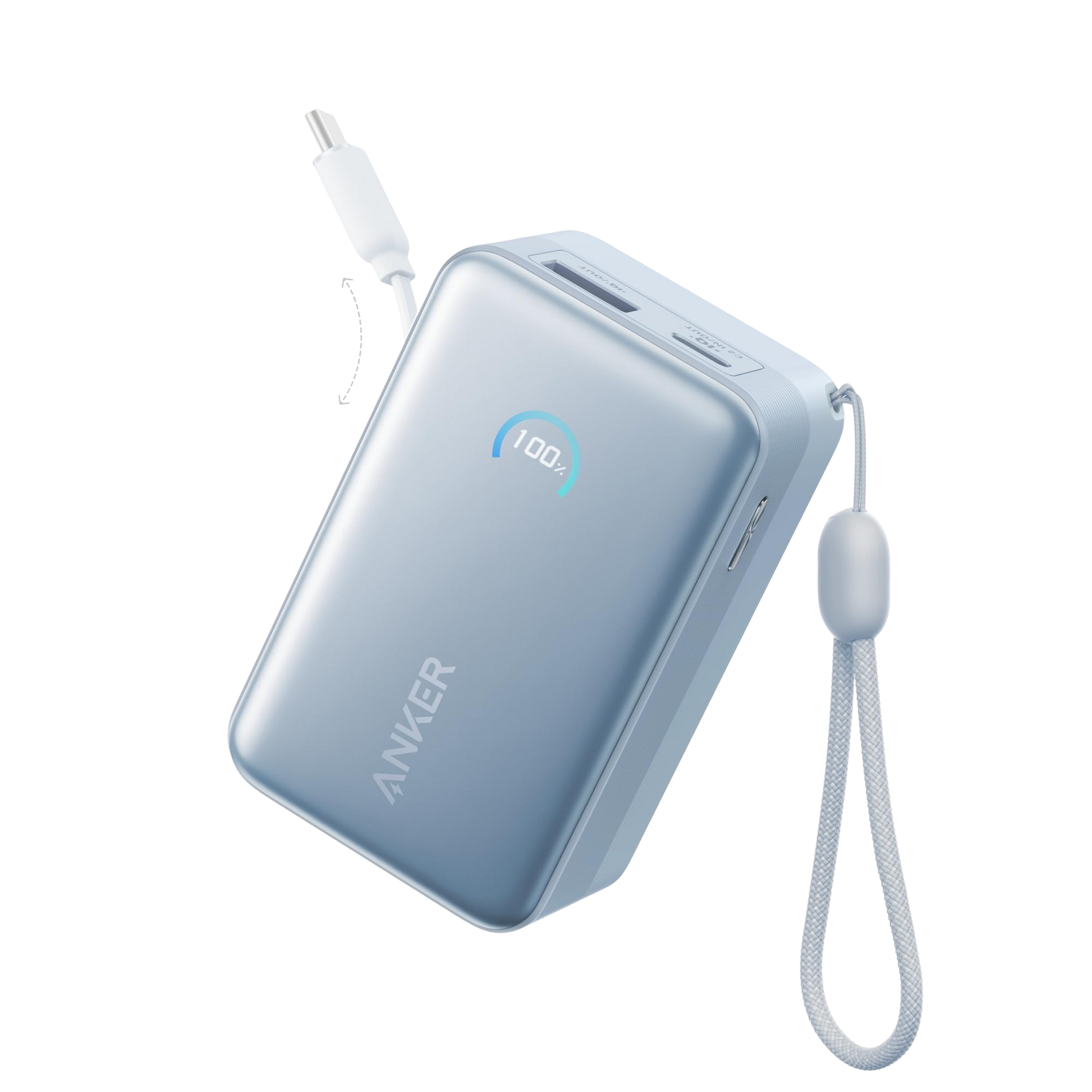 Anker Nano Power Bank (10K, 45W, Built-In Retractable USB-C Cable) Anker