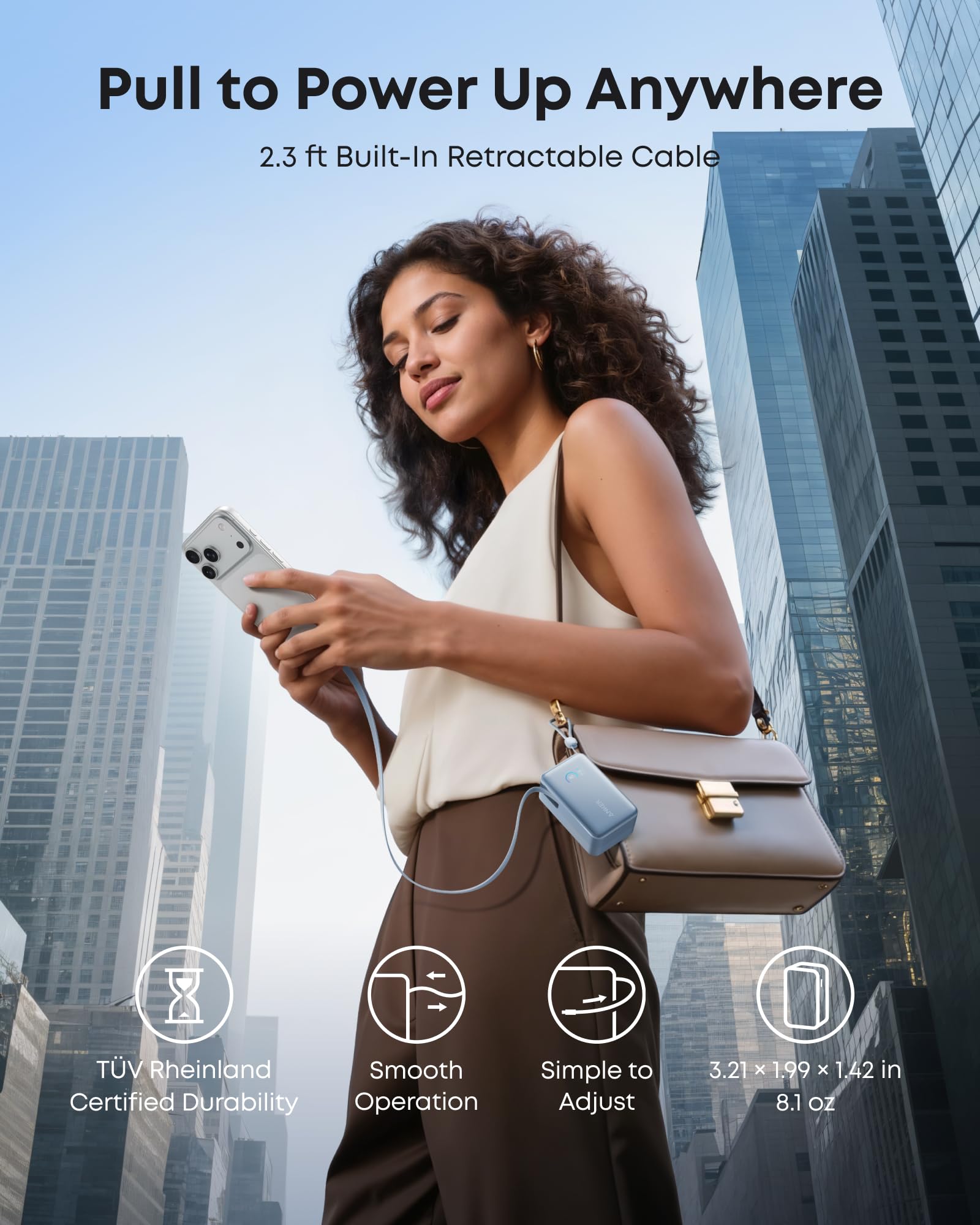 Anker Nano Power Bank (10K, 45W, Built-In Retractable USB-C Cable) Anker