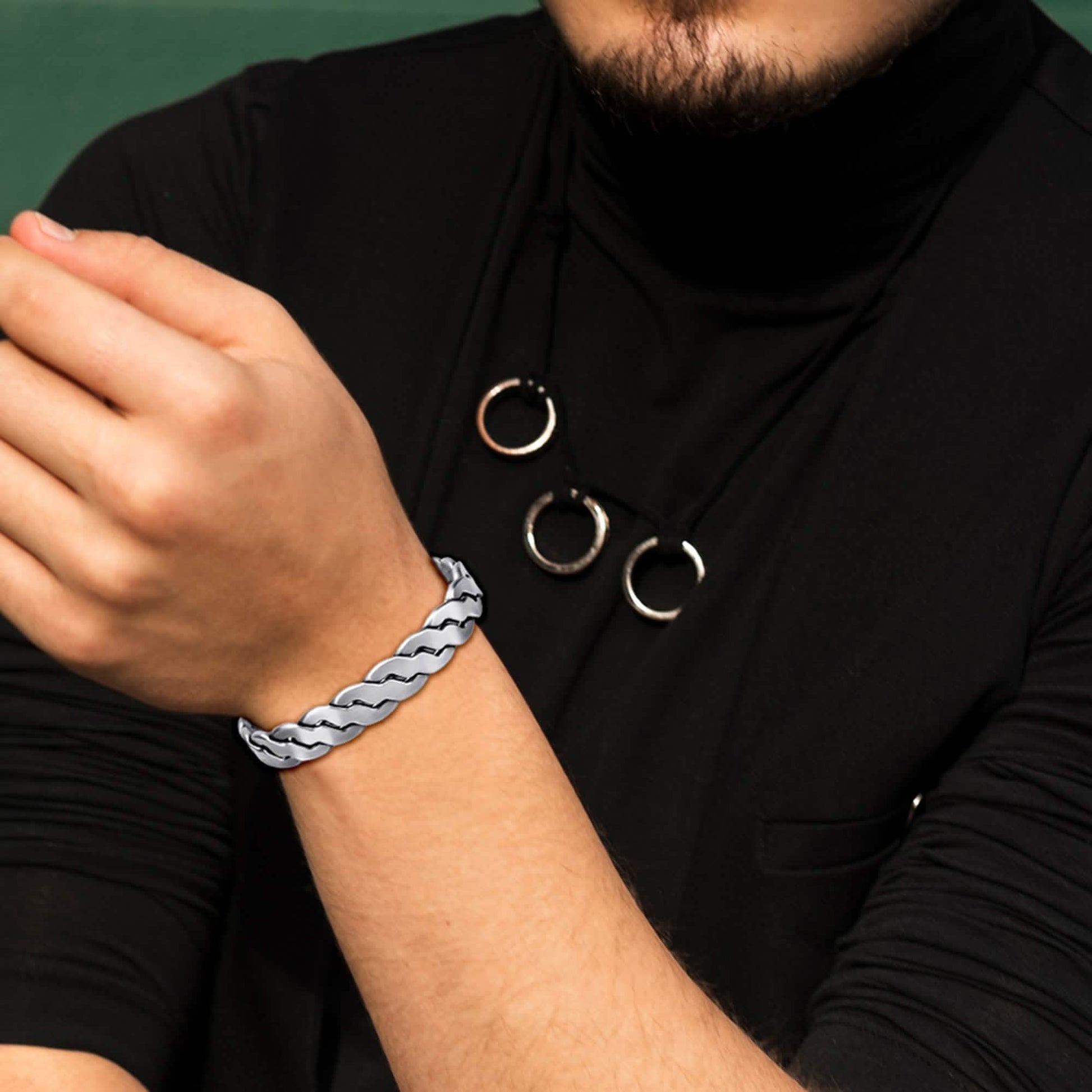 Adjustable Cuff Copper Magnetic Therapy Bracelet Bangle for Men and Women Twisted Design DailySale