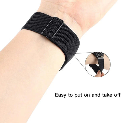COROS Nylon Loop Watch Band - Elastic Strap Unisex with Metal Button Clasp BandsCo Straps