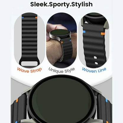 COROS PACE & APEX Wave-Ribbed Silicone Band, Matching Buckle BandsCo Straps