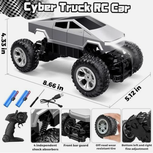Remote Control Cyber Pickup Truck – All Terrain 2.4GHz RC Car DailySale