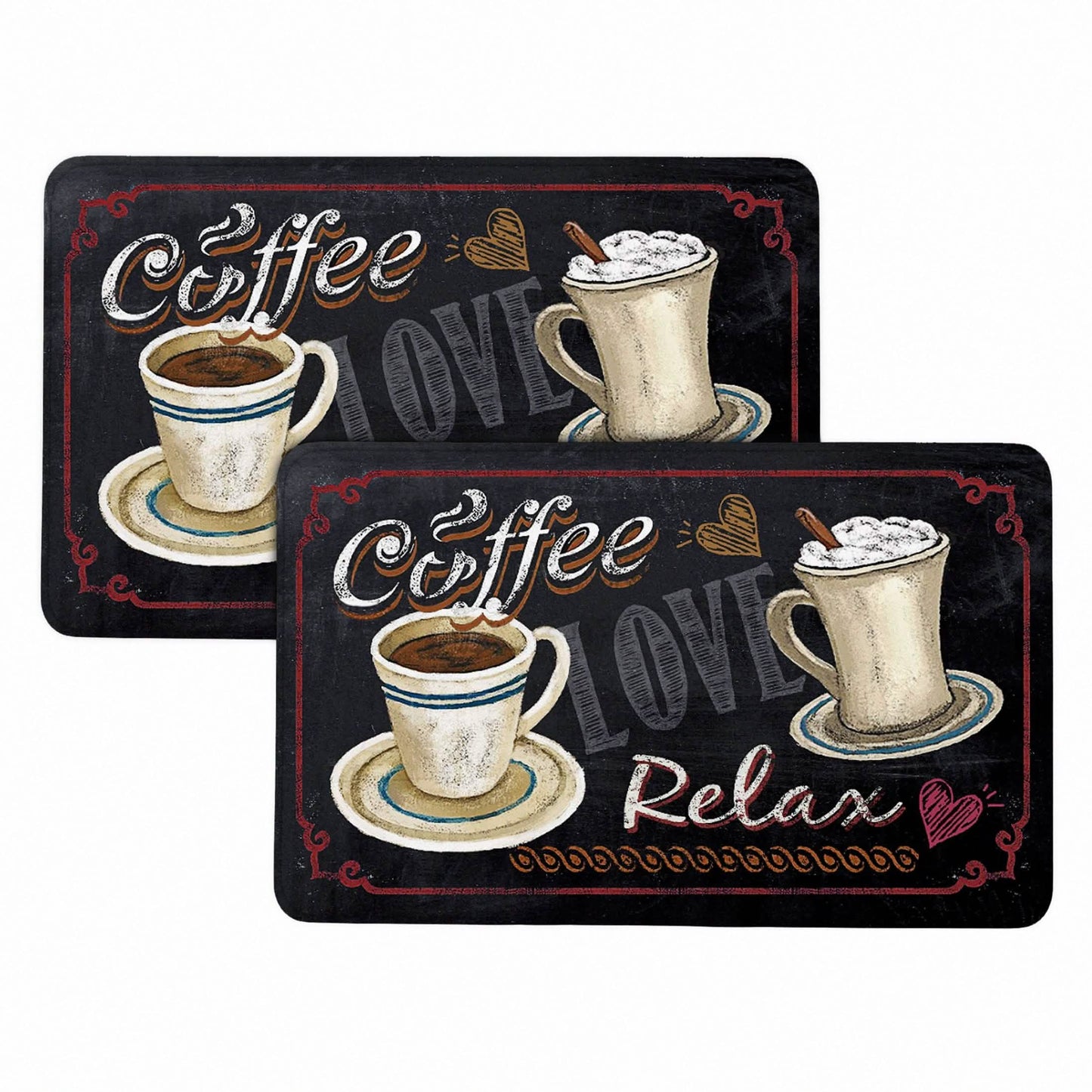 Bibb Home 1-2 Pack Anti Fatigue Cushioned Kitchen Mats DailySale