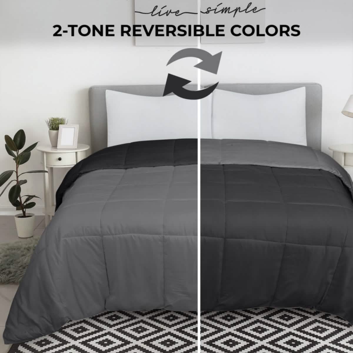 Royale All Season Down Alternative Lightweight Quilted Bedding Comforter with Corner Tabs DailySale