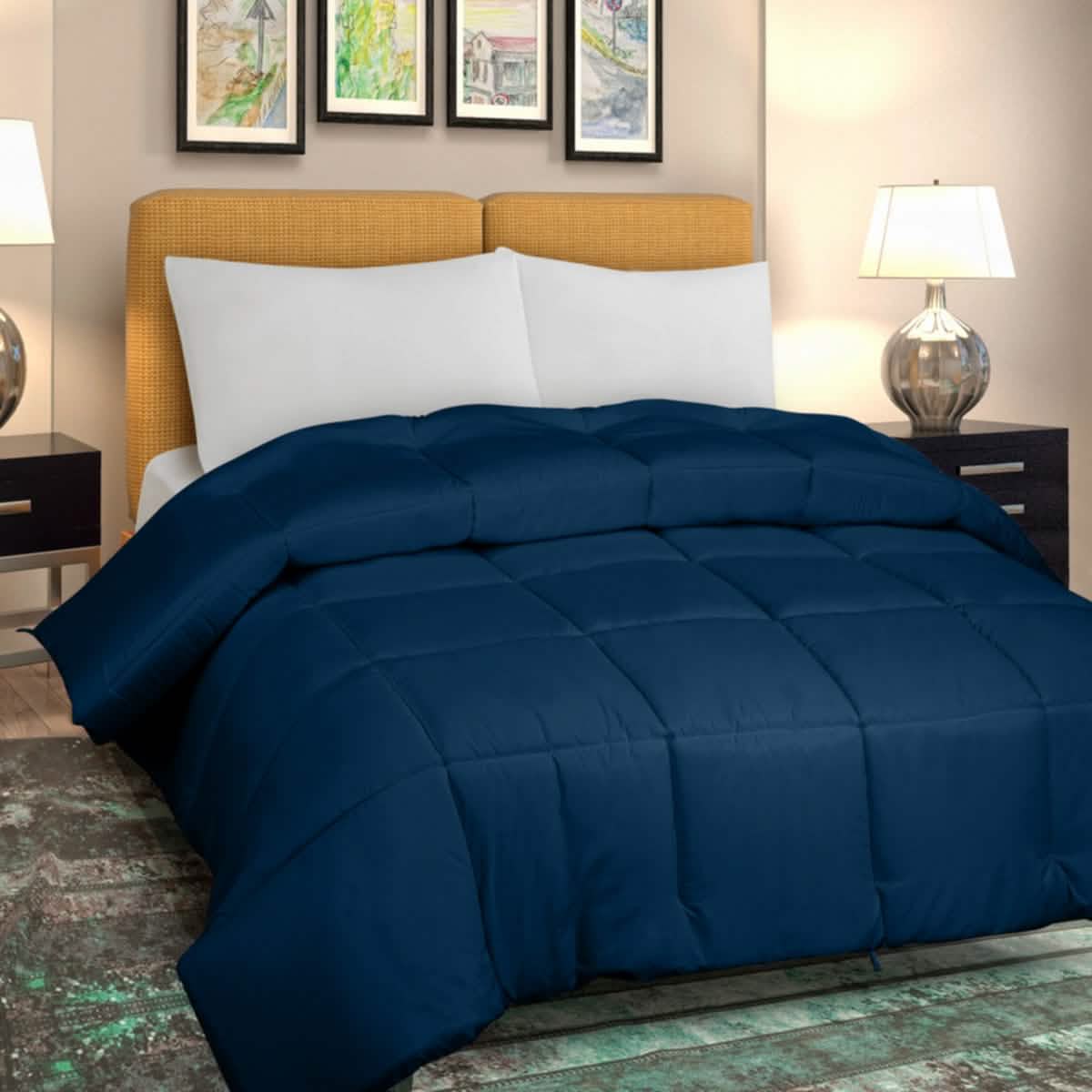 Royale All Season Down Alternative Bedding Lightweight Quilted Comforter with Corner Tabs DailySale