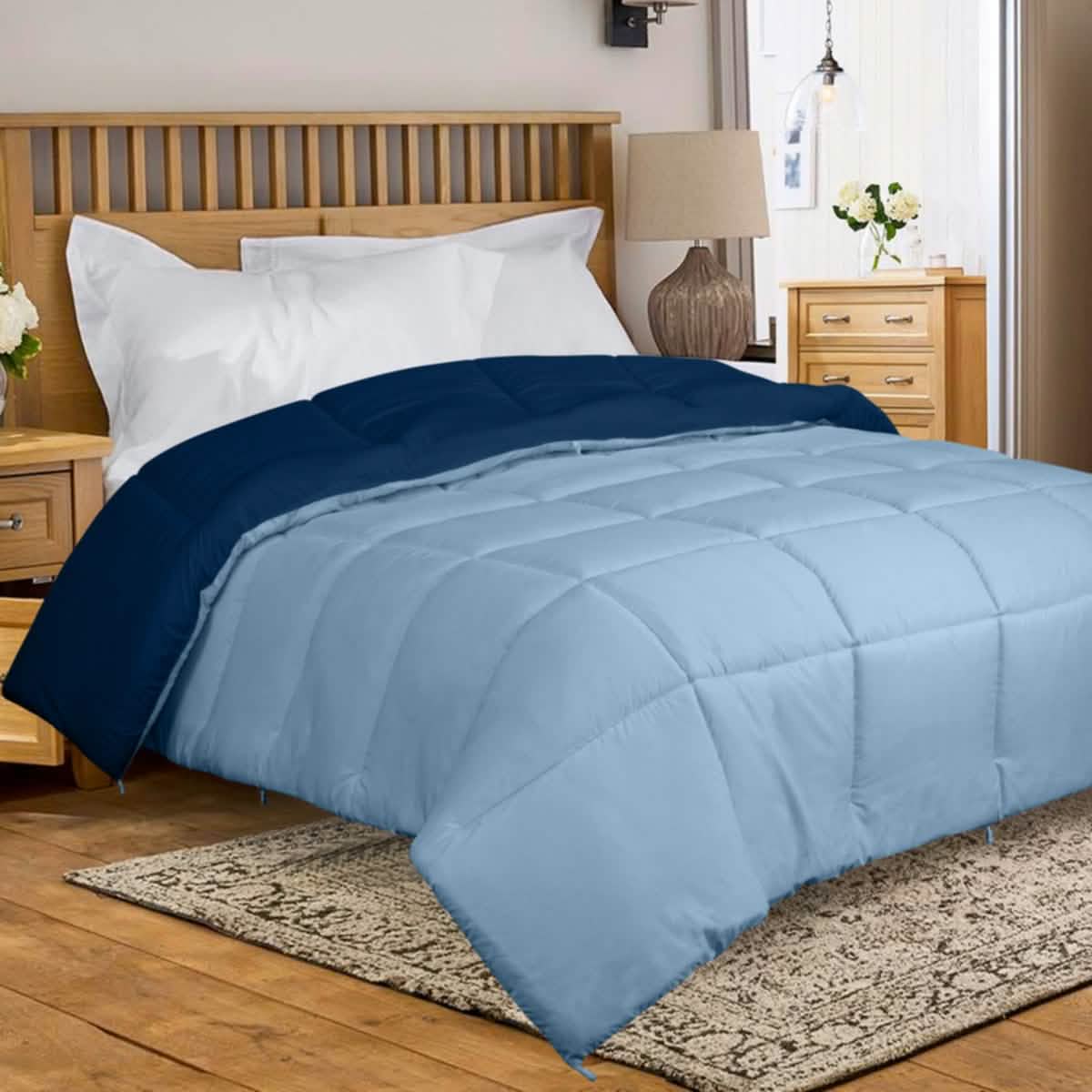 Royale All Season Down Alternative Lightweight Quilted Bedding Comforter with Corner Tabs DailySale