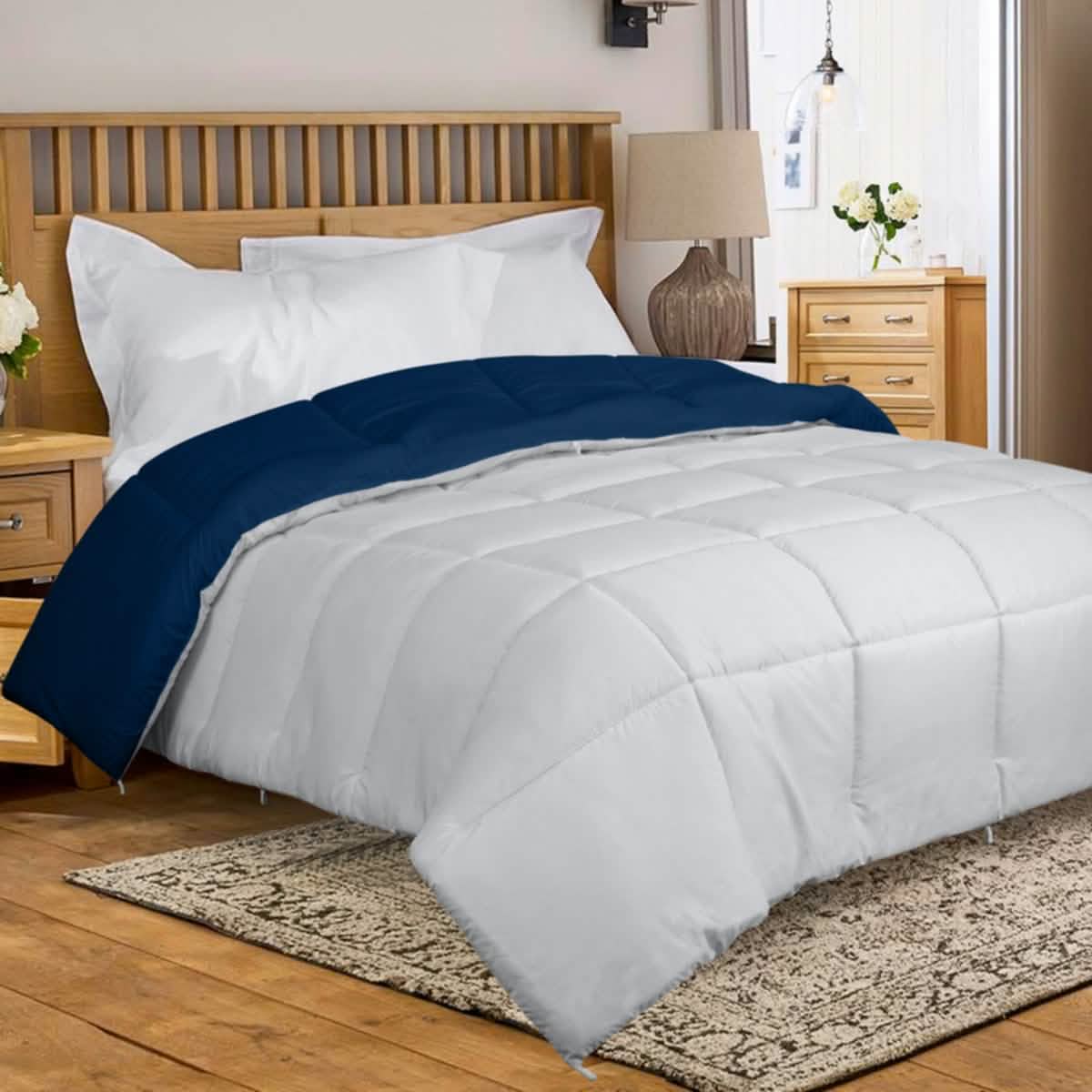 Royale All Season Down Alternative Lightweight Quilted Bedding Comforter with Corner Tabs DailySale
