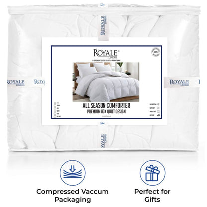 Royale All Season Down Alternative Bedding Lightweight Quilted Comforter with Corner Tabs DailySale