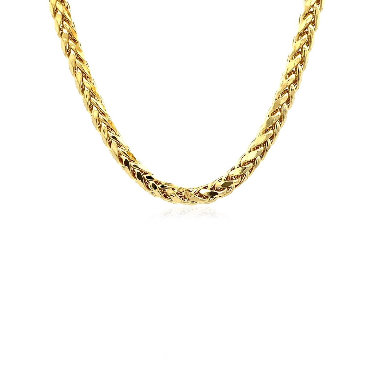 5.2mm 14k Yellow Gold Diamond Cut Round Franco Chain Bids.com