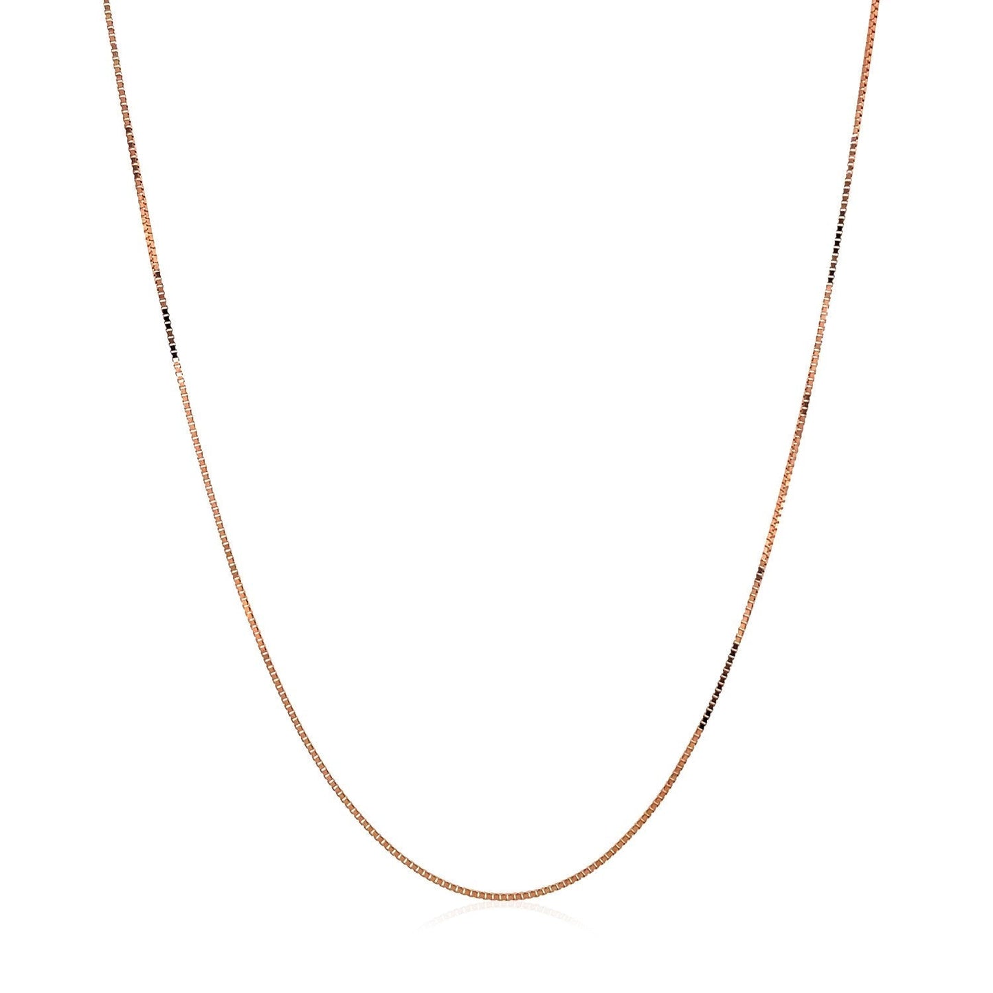 14k Rose Gold Classic Box Chain 0.45mm Bids.com