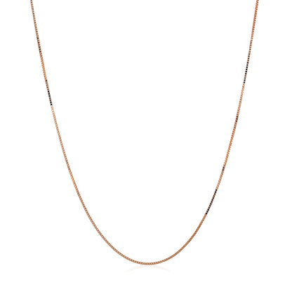 14k Rose Gold Classic Box Chain 0.45mm Bids.com