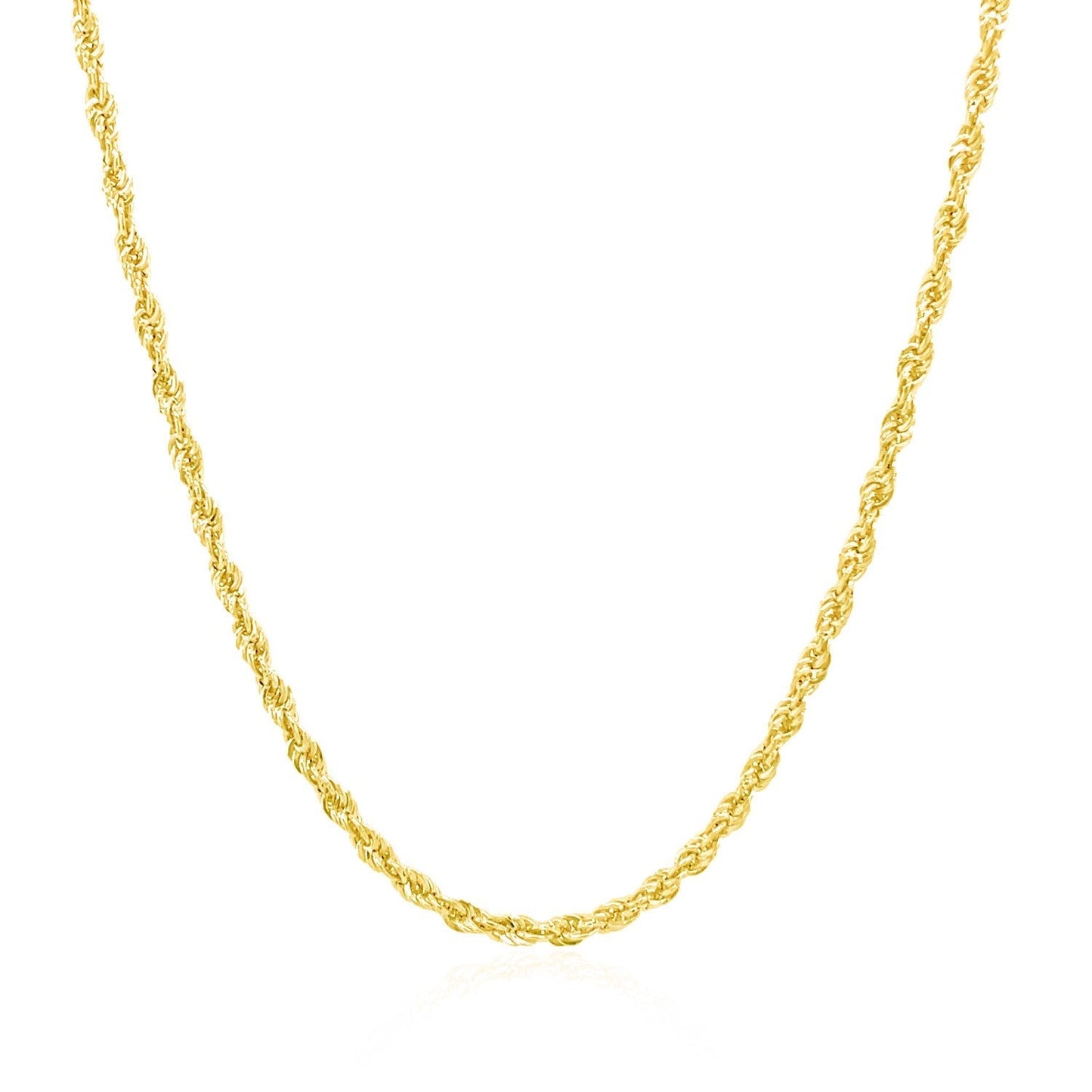 2.0mm 14k Yellow Gold Light Rope Chain Bids.com