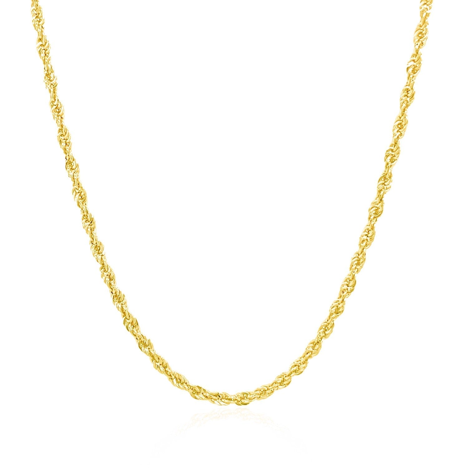 2.0mm 14k Yellow Gold Light Rope Chain Bids.com