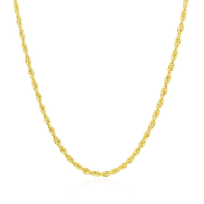 2.0mm 14k Yellow Gold Light Rope Chain Bids.com