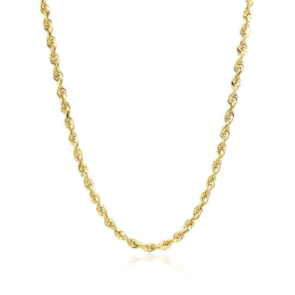 2.75mm 10k Yellow Gold Solid Diamond Cut Rope Chain Bids.com