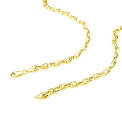 4.6mm 14k Yellow Gold Oval Rolo Chain Bids.com