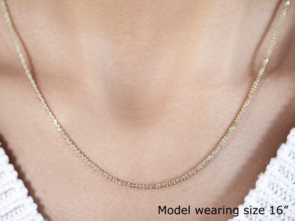 10k Yellow Gold Sparkle Chain 1.50 mm) Bids.com