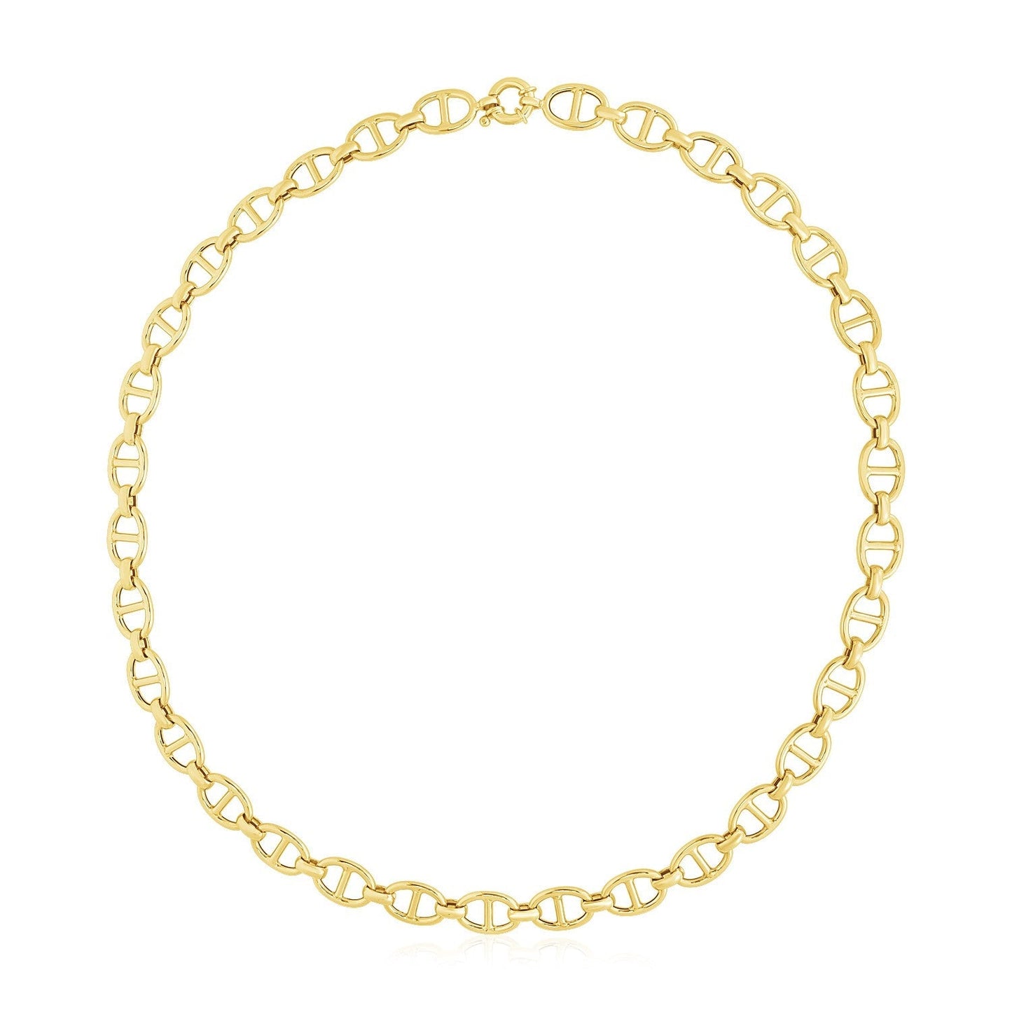 14k Yellow Gold High Polish Mariner Link Chain (8.8mm) Bids.com