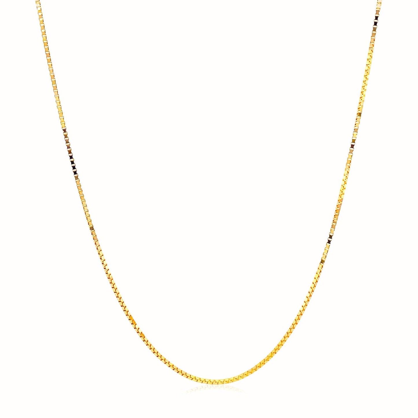 14k Yellow Gold Adjustable Box Chain 0.7mm Bids.com