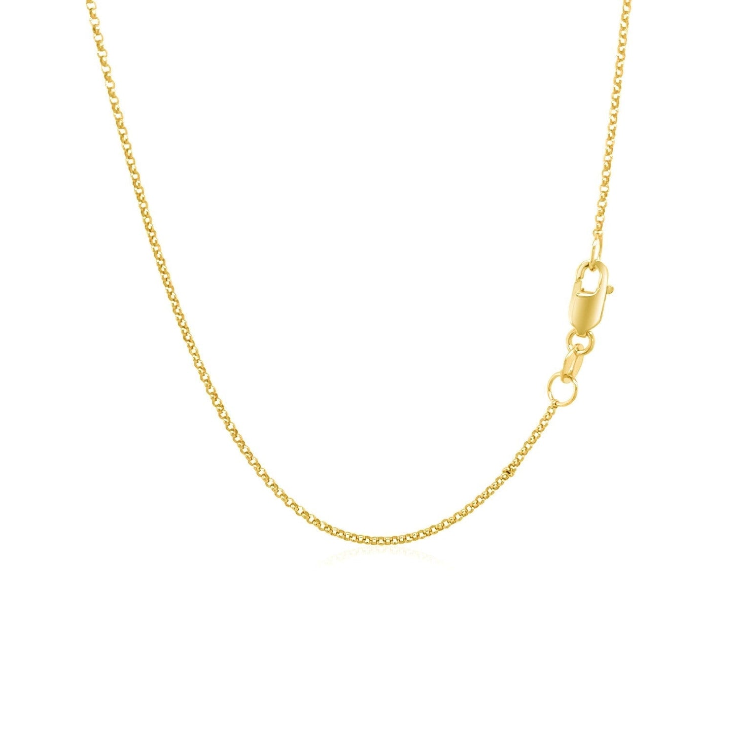 14k Yellow Gold Diamond Cut Rolo Chain 1.1mm Bids.com