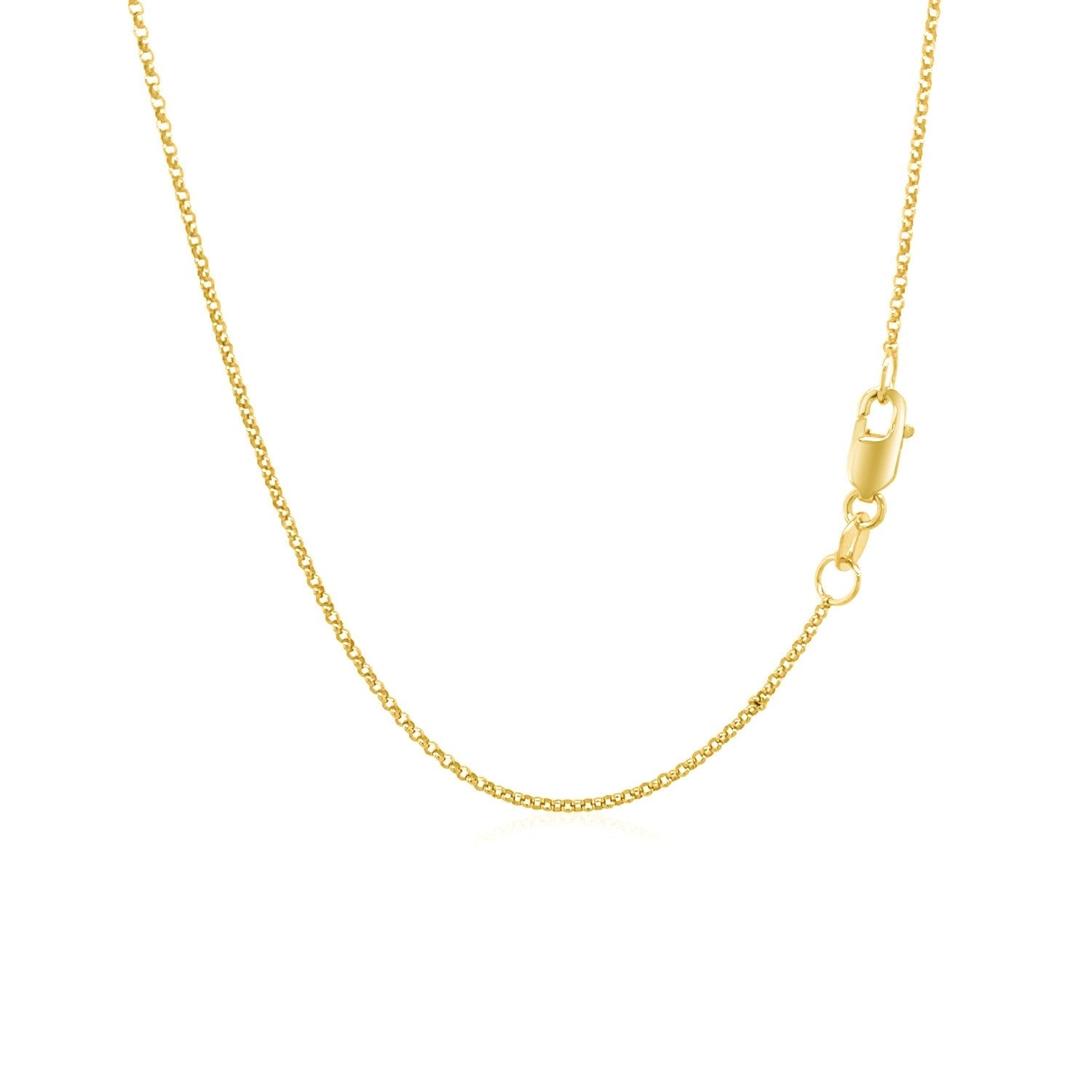 14k Yellow Gold Diamond Cut Rolo Chain 1.1mm Bids.com