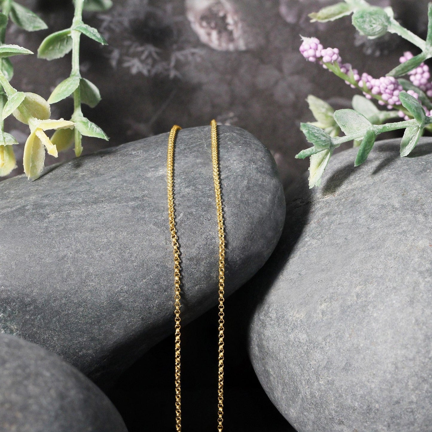 14k Yellow Gold Diamond Cut Rolo Chain 1.1mm Bids.com
