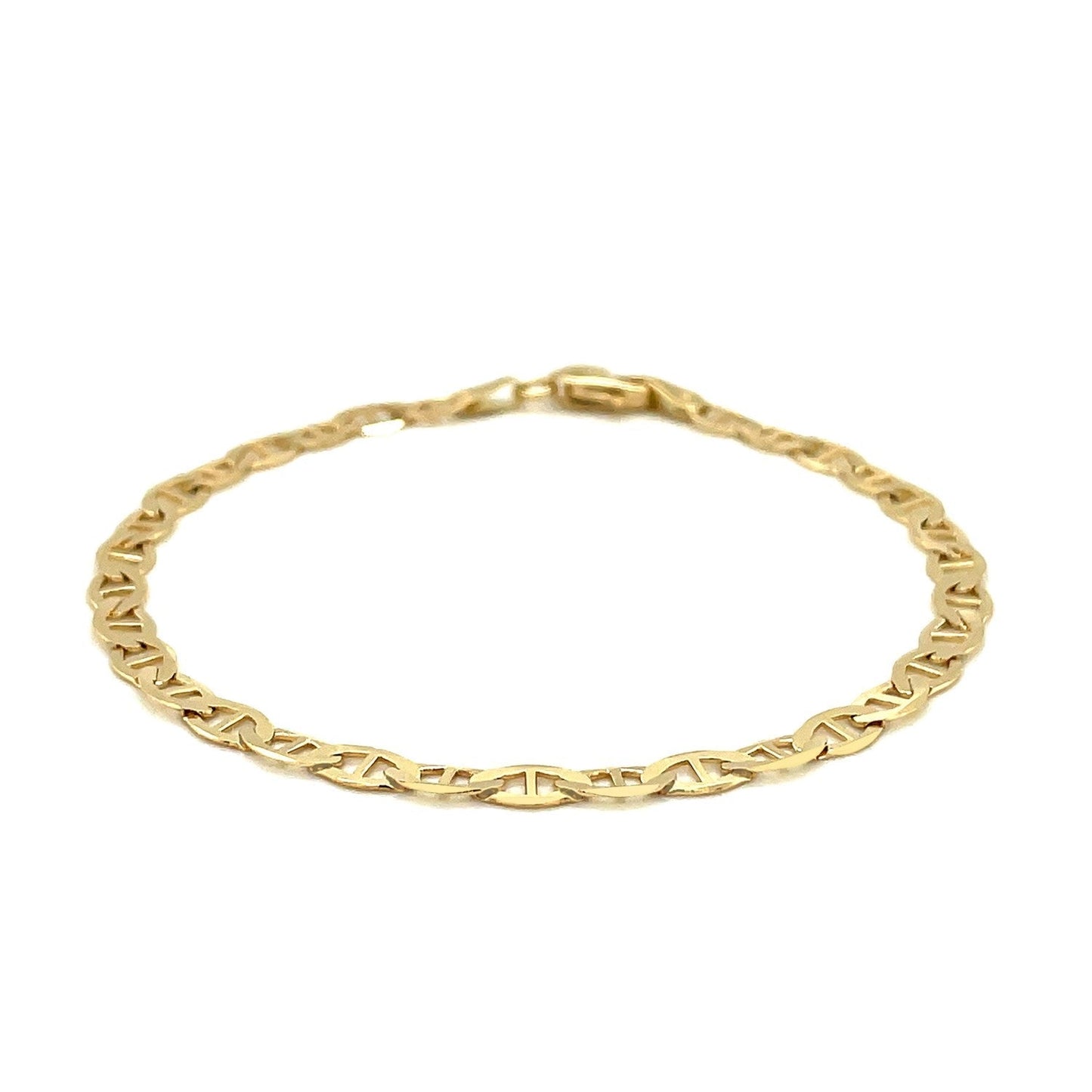 4.5mm 14k Yellow Gold Mariner Link Bracelet Bids.com