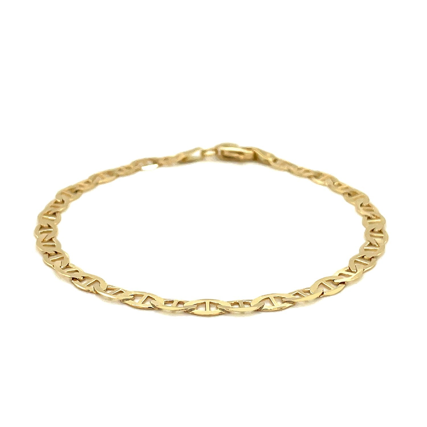 4.5mm 14k Yellow Gold Mariner Link Bracelet Bids.com