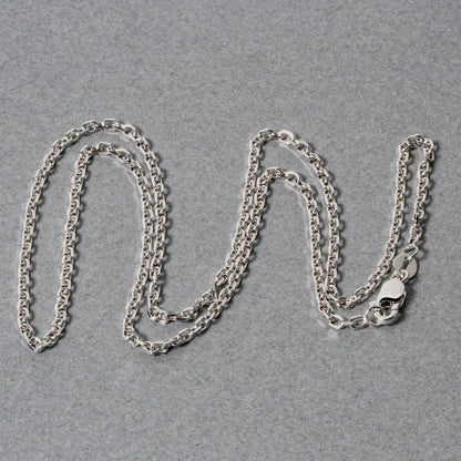 14k White Gold Diamond Cut Cable Link Chain 1.8mm Bids.com
