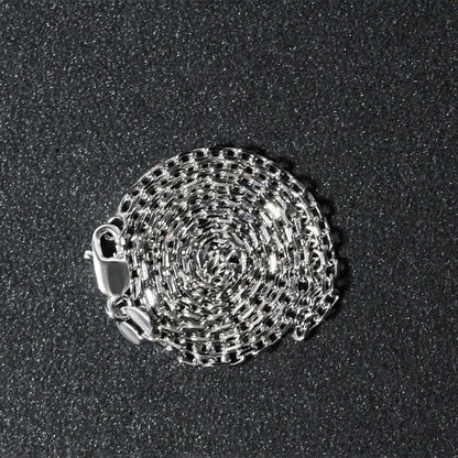 14k White Gold Diamond Cut Cable Link Chain 1.8mm Bids.com