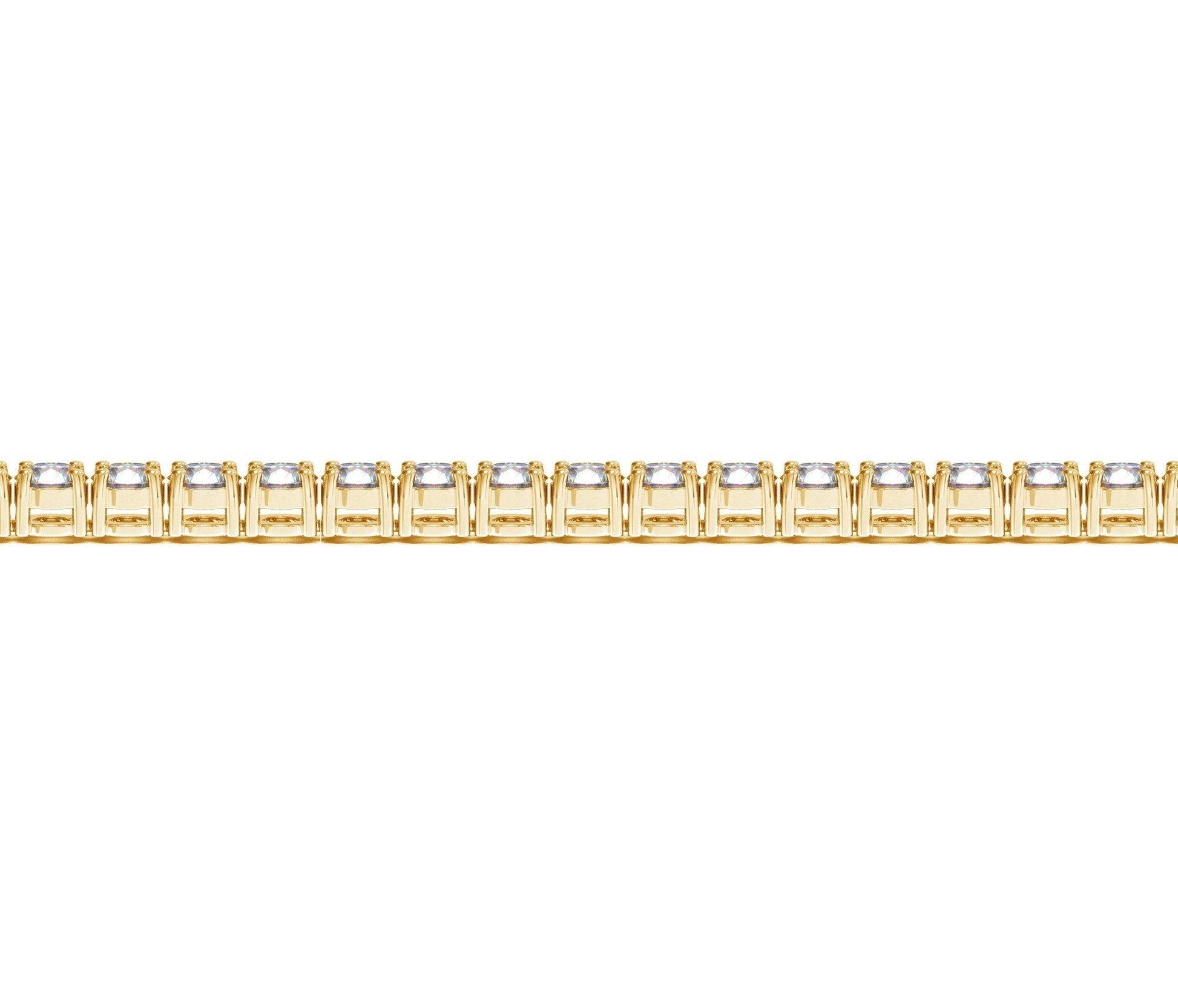 Lab Grown Round Diamond Tennis Bracelet in 14k Yellow Gold (10 cctw F/G  VS2/SI1) Bids.com