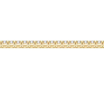 Lab Grown Round Diamond Tennis Bracelet in 14k Yellow Gold (10 cctw F/G  VS2/SI1) Bids.com