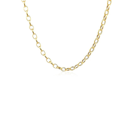 3.2mm 14k Yellow Gold Oval Rolo Chain Bids.com