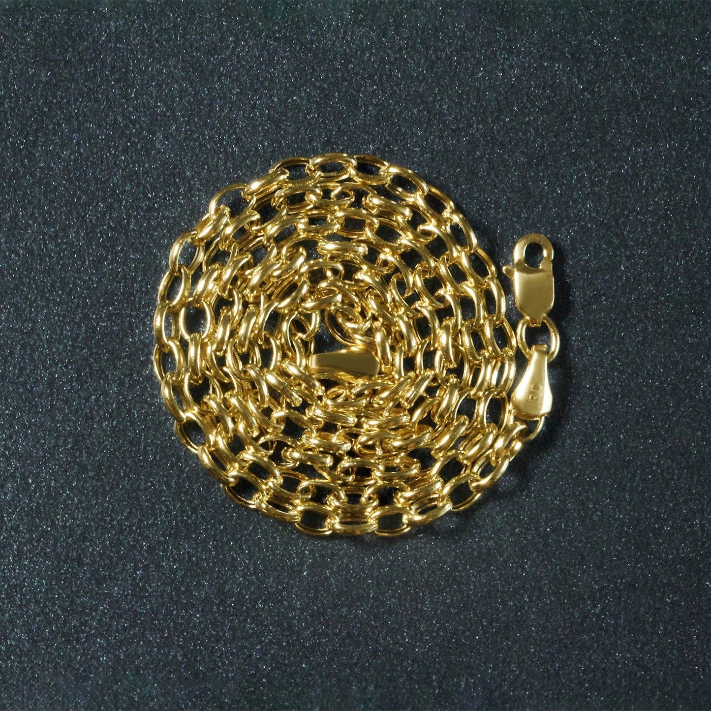 3.2mm 14k Yellow Gold Oval Rolo Chain Bids.com